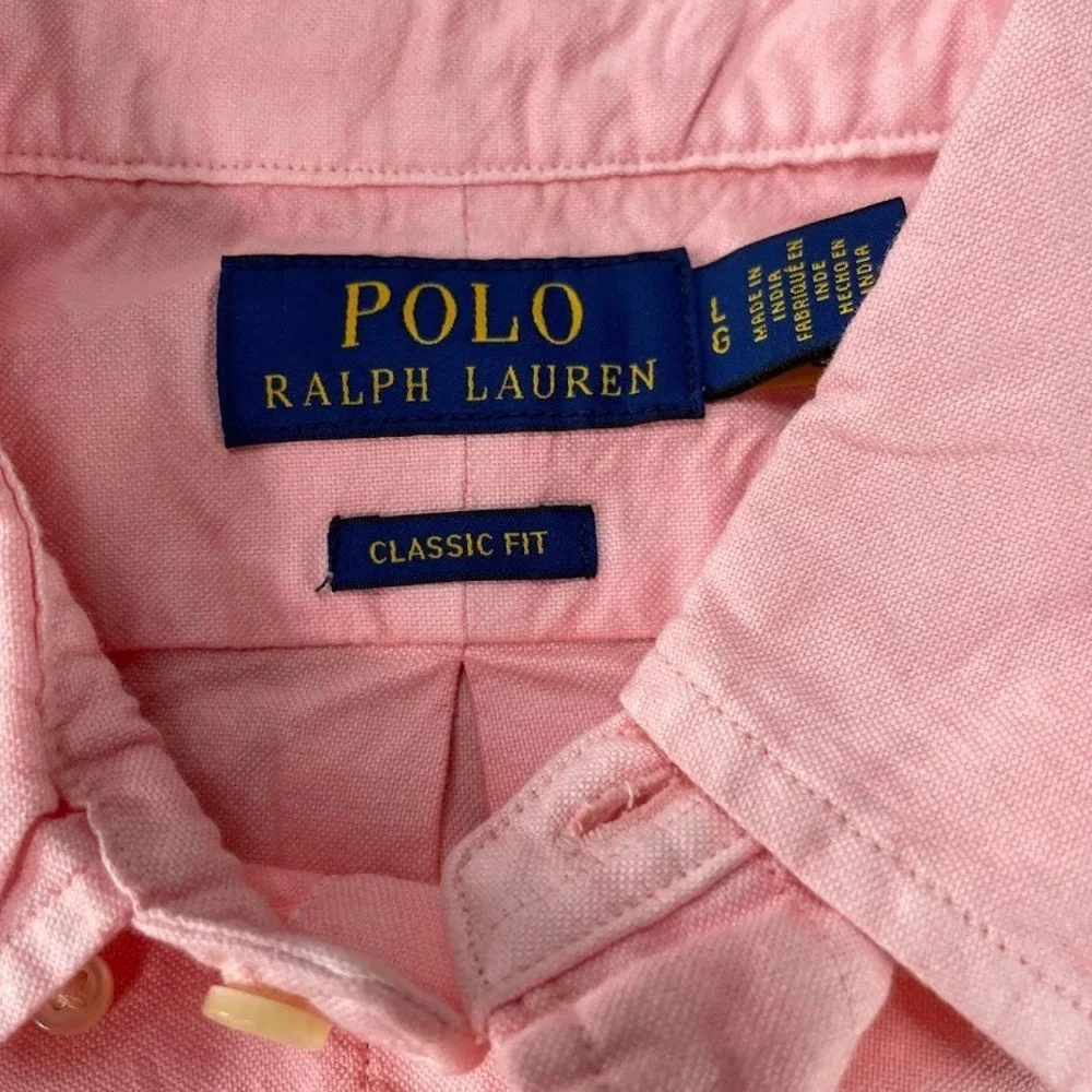 Polo Ralph Lauren Longsleeve Shirt Mens Sz L Classic Fit Mineral-Dyed Oxford